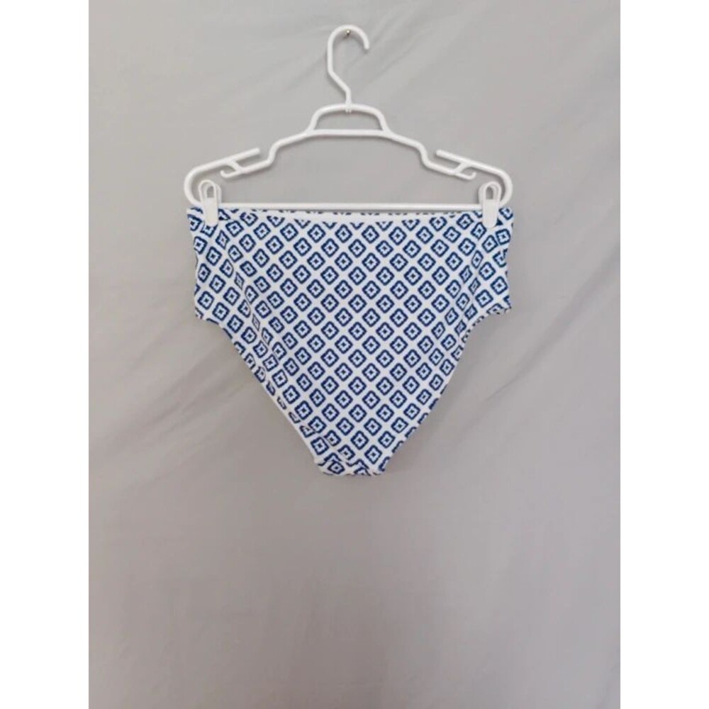 Lands end High waist bikini bottoms diamond print lands end L 14-16